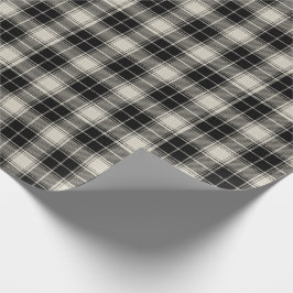 Papel De Regalo Rústico Patrón de trenzado negro