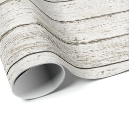 Papel De Regalo rústico vintage blanco de granero de madera graner