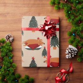 Papel De Regalo Rusty el árbol de Navidad durmiente para perros