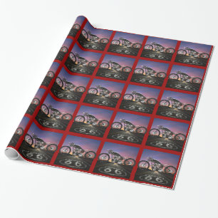 Papel De Regalo Ruta 66 Motocicleta - SRF