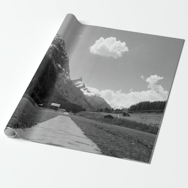 Papel De Regalo Ruta alpina (Desenrollado)