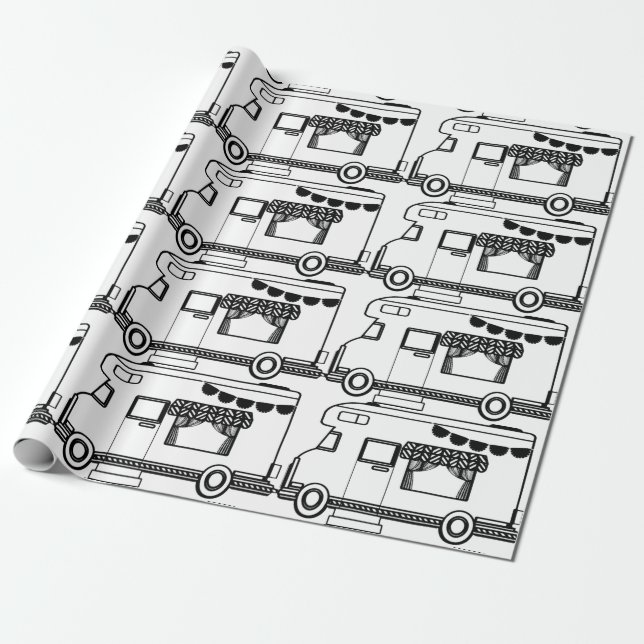 Papel De Regalo RV Camper Caravana Thunder_Cove (Desenrollado)