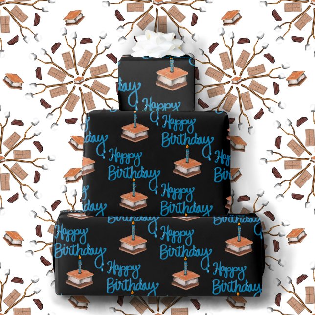 Papel De Regalo S’mores Happy Birthday (Subido por el creador)
