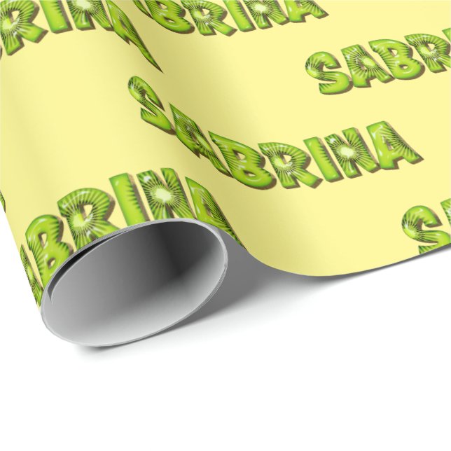 Papel De Regalo Sabrina Kiwi Fruit Geschenk papier Geschenkpapier (Esquina del rollo)