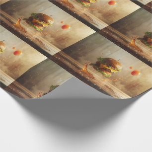 Papel De Regalo Sabroso patrón de foto de comida para hamburguesas