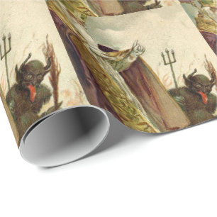 Papel De Regalo Sacerdote de la horca de Krampus de San Nicolás
