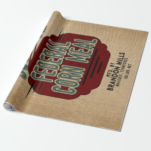 Papel De Regalo Saco del grano del estilo del cortijo