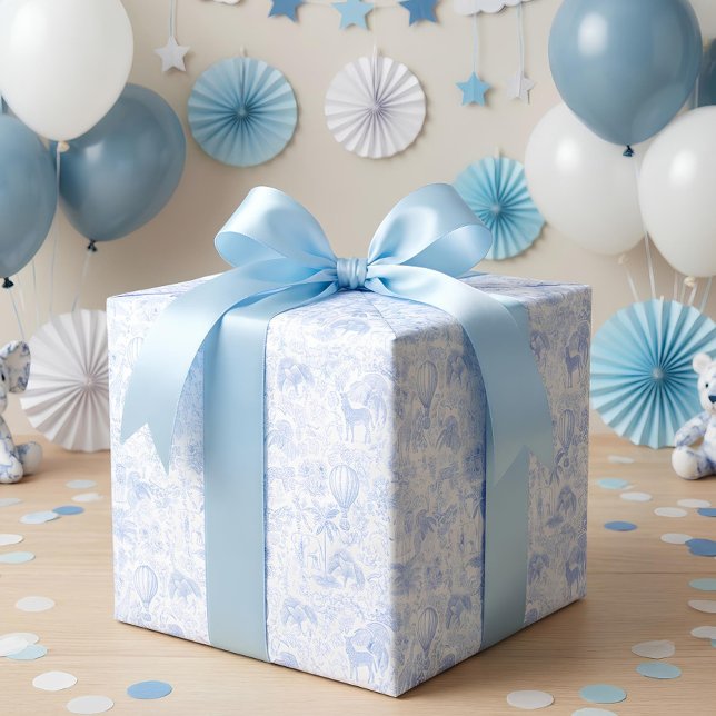 Papel De Regalo Safari Animals Toile De Jouy (Wrapping Paper with Safari Animals Toile De Jouy design)