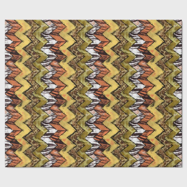 Papel De Regalo Safari de Chevron (Costura)