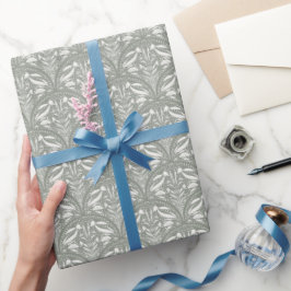 Papel De Regalo Sage Green Art Deco | Lujo costero moderno