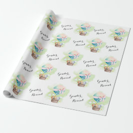 Papel De Regalo Sage Green Gender Revelan Baby Animal Safari