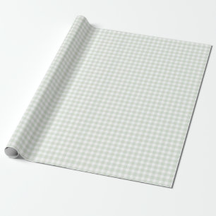 Papel De Regalo Sage Green Gingham Baby Shower