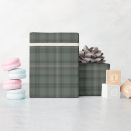 Papel De Regalo Sage Green Plaid Valentine | Casa de campo moderna