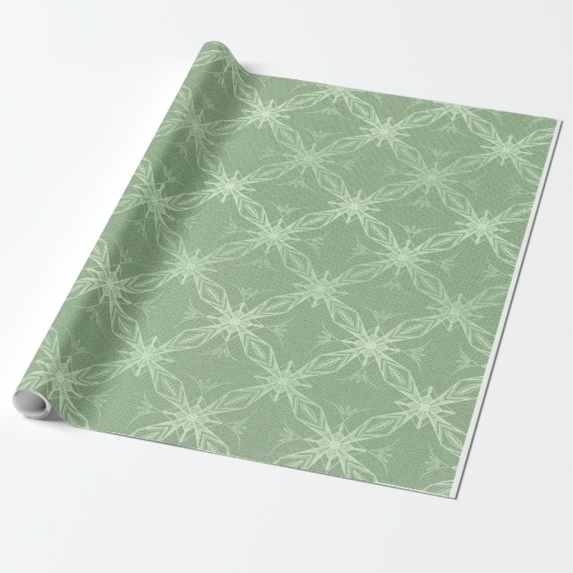 Papel De Regalo Sage green w.patrón (Desenrollado)