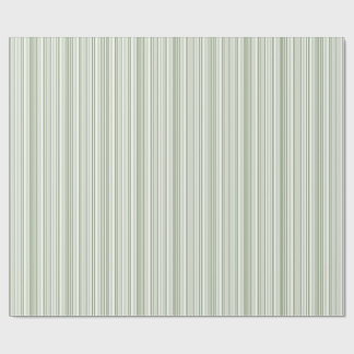 Papel De Regalo Sage (light, medium, dark) and White Stripes