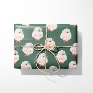 Papel De Regalo Sage Mrs Claus enfrenta a Navidades envolviendo pa