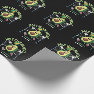 Papel De Regalo Sagrado Blockamole Cute Gracioso Voleibol, aguacat