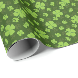 PAPEL DE REGALO SAINT PATRICKS CUATRO CUADROS DE HOJA