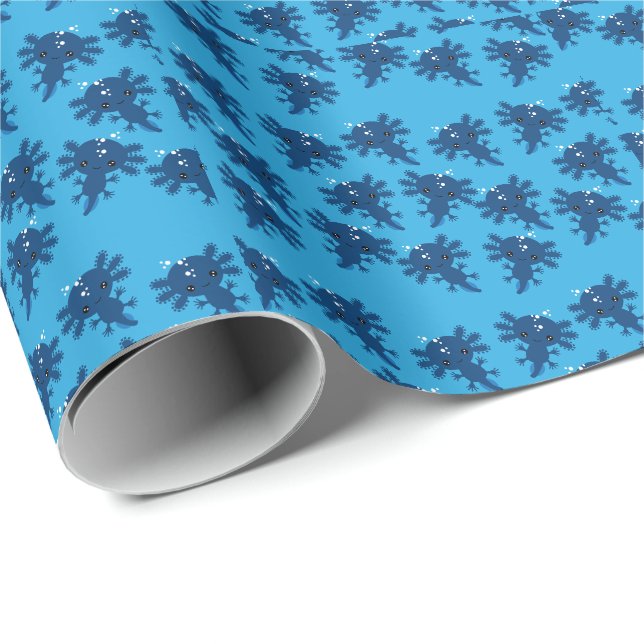 Papel De Regalo Salamander Axotl exótico (Esquina del rollo)