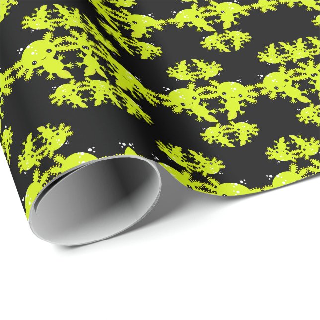 Papel De Regalo Salamander Axotl exótico (Esquina del rollo)