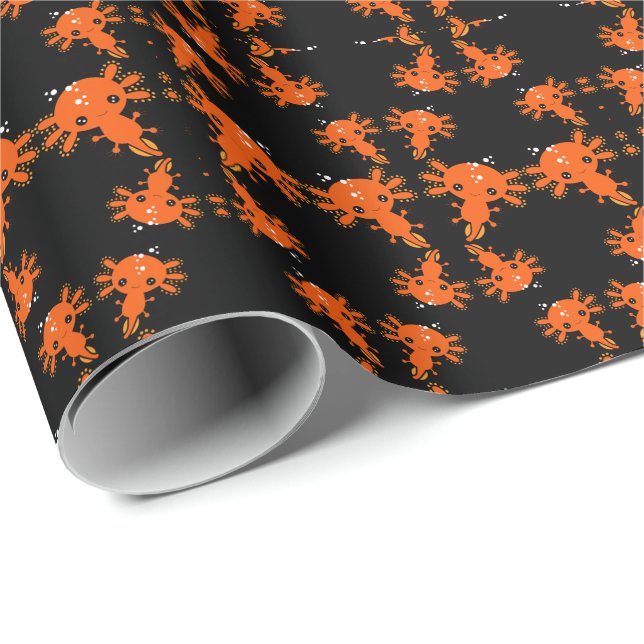Papel De Regalo Salamander Axotl exótico (Esquina del rollo)
