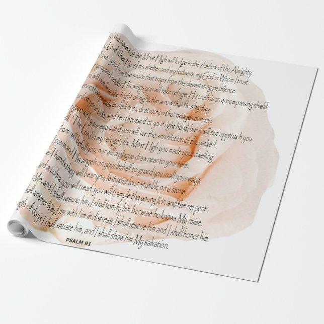Papel De Regalo Salmo 91 El Señor es mi refugio (Desenrollado)