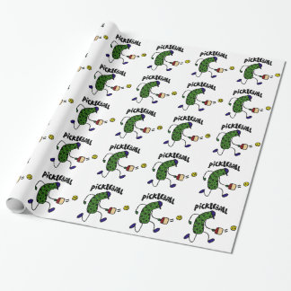 Papel De Regalo Salmuera divertida que juega Pickleball