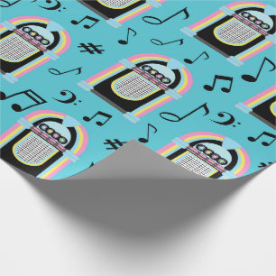 Papel De Regalo Salón de baile de calcetines de música retro de di