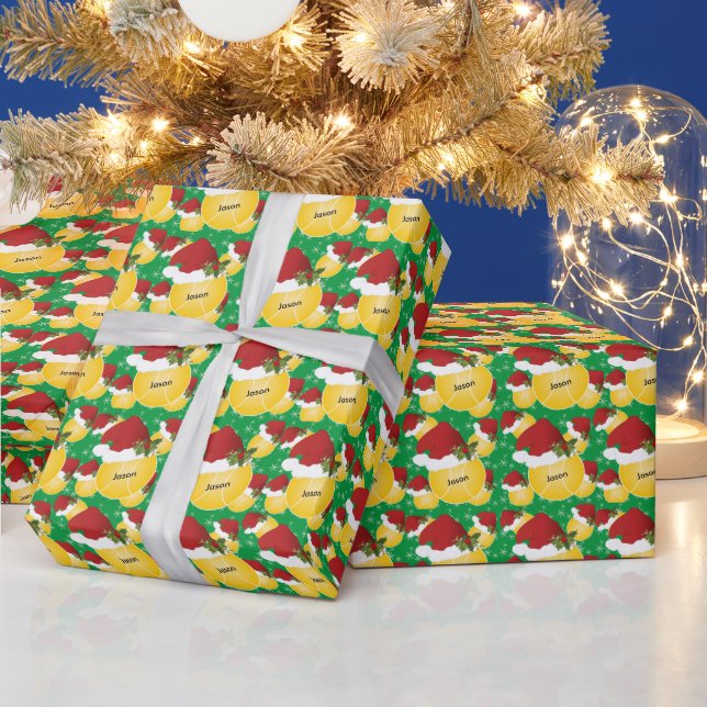 Papel De Regalo Salones de tenis navidades | Nombre DIY (Vacaciones)