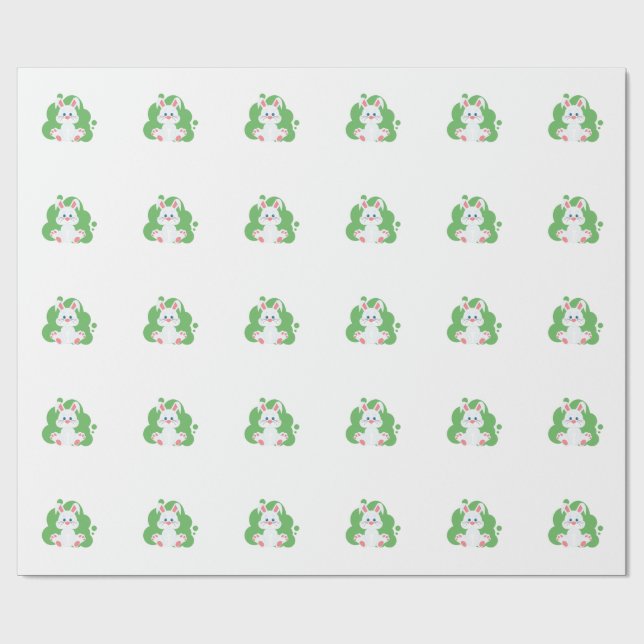 Papel De Regalo salpicadura de conejito personalizado (Superficie plana)