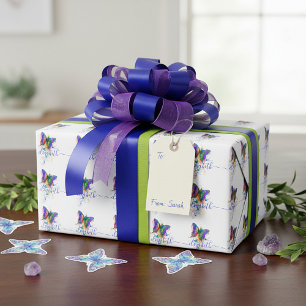 Papel De Regalo Salpicadura de mariposa personalizada