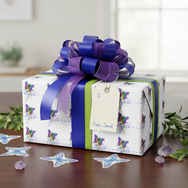 Papel De Regalo Salpicadura de mariposa personalizada (Subido por el creador)