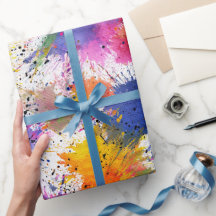 Salpicadura de tinta artística multicolor patrón a