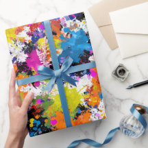 Salpicadura de tinta artística multicolor patrón a