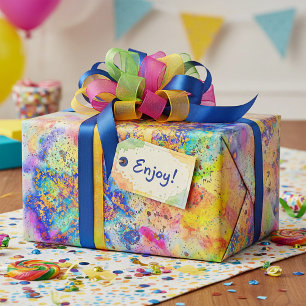 Papel De Regalo Salpicaduras vibrantes