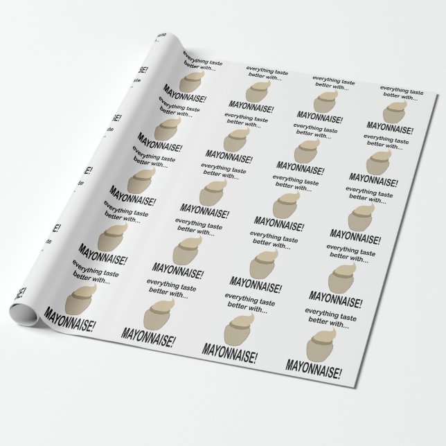 Papel De Regalo Salsa de Mayonesa Comida Divertida Mayonesa (Desenrollado)