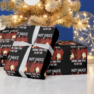 Papel De Regalo Salsa Picante Ketchup Fuego Pimiento Rojo