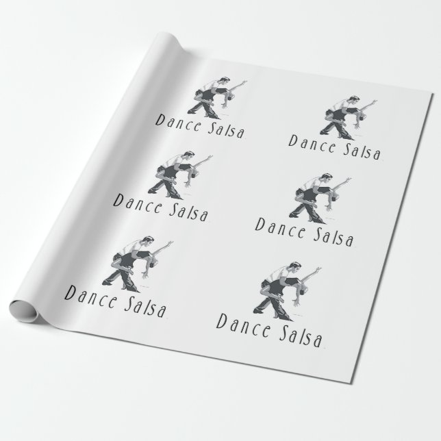 Papel De Regalo Salsa SUPERIOR de la danza (Desenrollado)