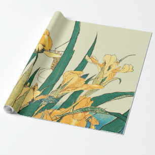 Papel De Regalo Saltamontes Hokusai y el iris Japón
