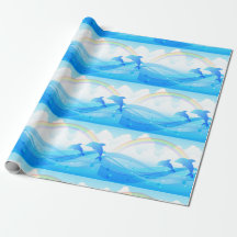 Salto de delfines azules