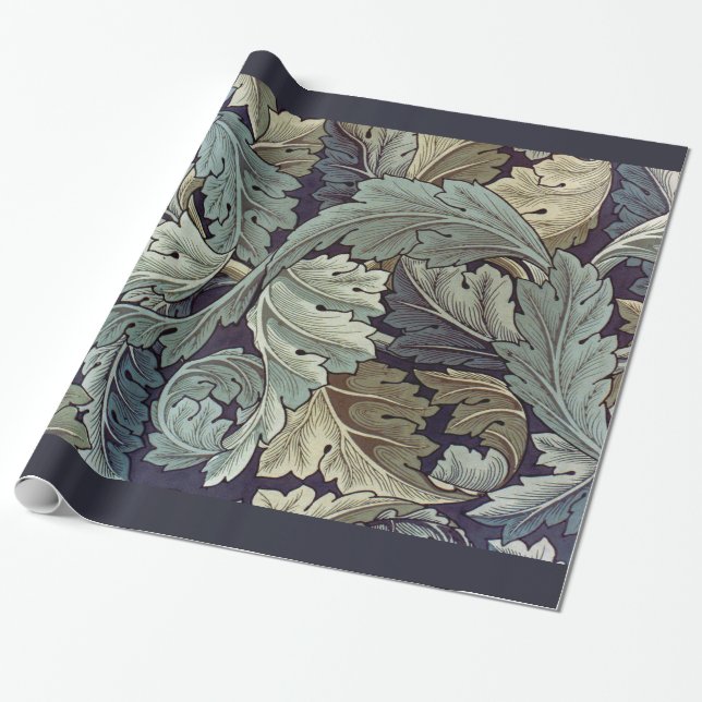 Papel De Regalo Saltos de fondo de William Morris Acanthus (Desenrollado)