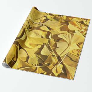 Papel De Regalo Saltos de gingko caídos frescos