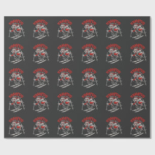 Papel De Regalo Saludo de Navidad del Diablo de Navidad Krampus 