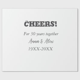 Papel De Regalo Saludos a los 30 años juntos aniversario agregar n