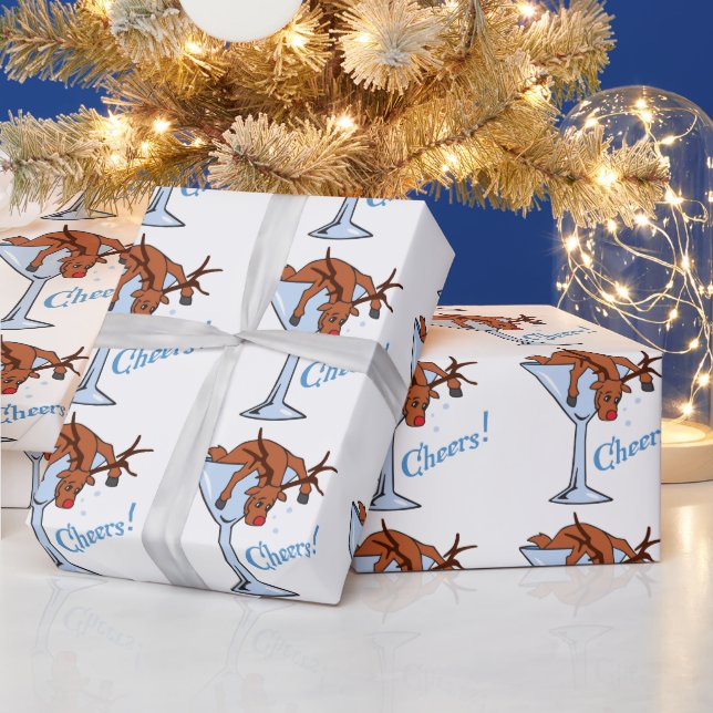 Papel De Regalo Saludos a los renos (Vacaciones)