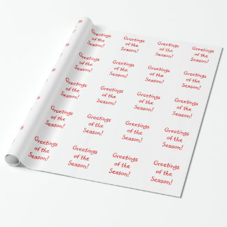 Papel De Regalo Saludos De La Temporada De La Letra Roja De La Fie