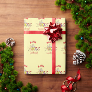 Papel De Regalo Saludos de Navidad