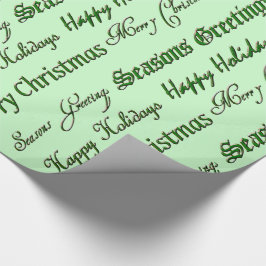 Papel De Regalo Saludos de Navidad (Verde)