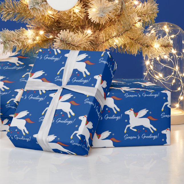 Papel De Regalo Saludos de Pegasus Constellation Seasons (Vacaciones)