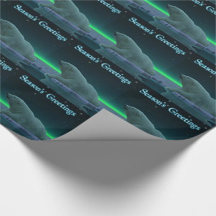 Papel De Regalo Saludos de temporada - Oso Polar del borde del hie